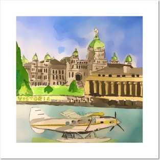 Parliament Building and the Inner Harbour, Victoria British Columbia Canada - WelshDesigns Posters and Art